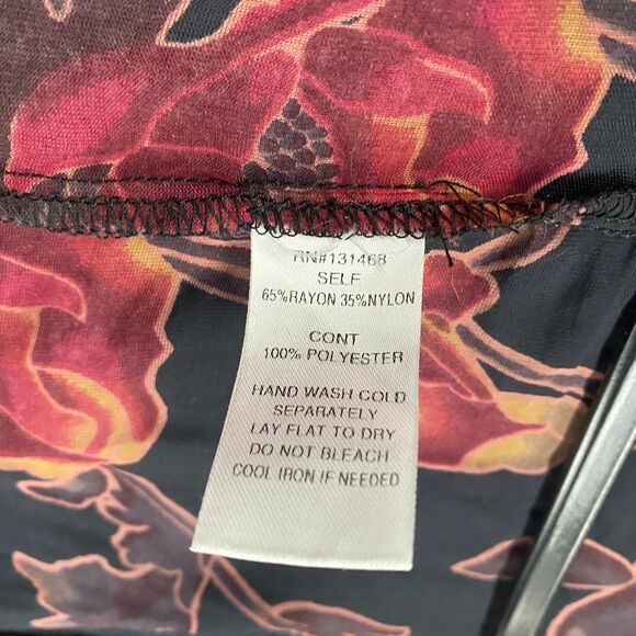 FATE by LFD Kimono Size M Velvet Burnout Floral Open Front Fairy Whimsical Goth - Picture 7 of 9